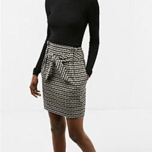 Express High waist Houndstooth Skirt